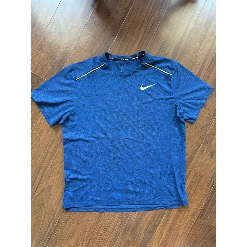 Nike L royal blue athletic dry fit tee